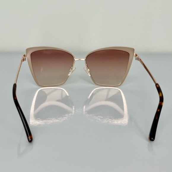Diff Becky cat eye Gold Flash Brown Gradient Sunglasses